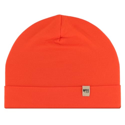100% Merino Wool Cuff Beanie - Mens & Womens Warm Winter Hat - Watch Cap - Toque - Novelty Beanie - One Size Fits Most - Blaze Orange