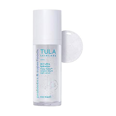 TULA Skin Care 24/7 Ultra Hydration - Triple Hydra Complex Day & Night Serum, Plumps Skin & Delivers Moisture While Reducing Fine Lines, 1 fl oz. Cover