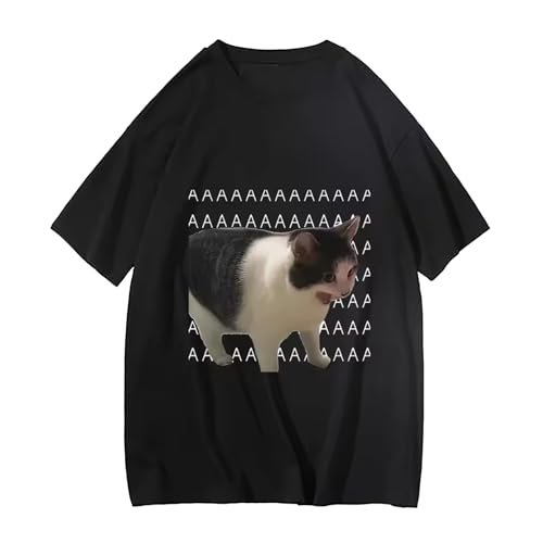 Funny Cats Camisetas Meme Graphic tee Cute Cats Camisetas de algodón de Verano