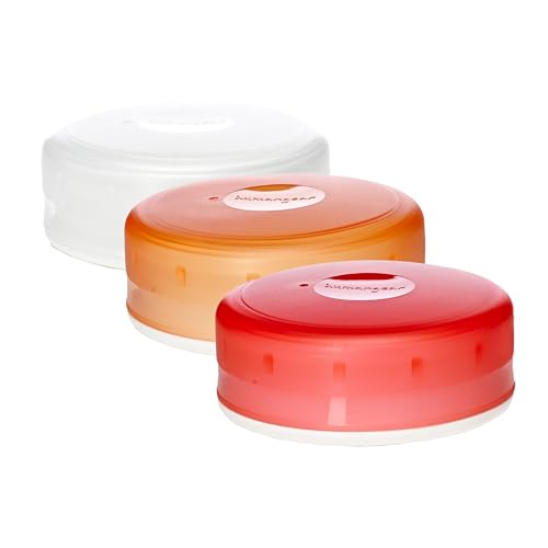 humangear GoTubb | Hard Container | Easy Open | Food-Safe Material, Clear/Orange/Red, Medium