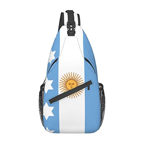 Argentina Sling Bag, Argentine Flag Crossbody Sling Backpack Shoulder Chest Bag Travel Hiking Daypack