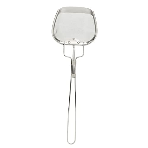 Skimmer Spoon, Fine Mesh Strainer 0.02in 304 Stainless Steel Firm Stable Handle Strainer Spoon Skimmer Spoon for Kitchen Cooking Baking