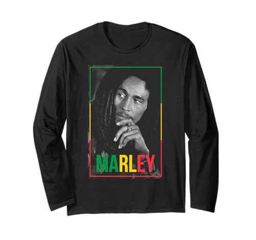 Official Bob Marley Photo White Long Sleeve T-Shirt