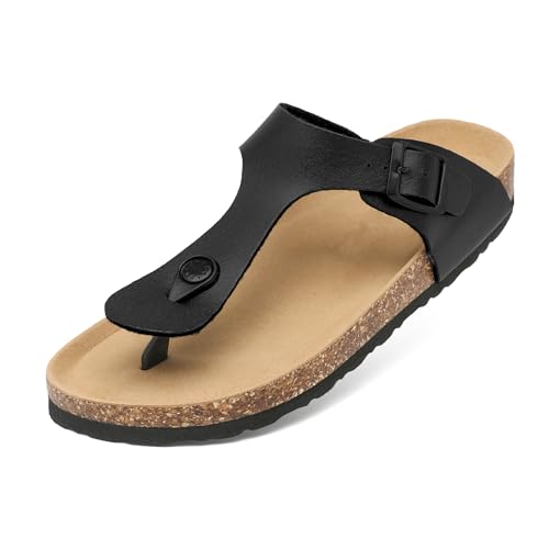 Punta a clip con cinturino a T: Aggiunge un elemento elegante e moderno alle flip flop donna mit fußbett e migliora il vostro look complessivo. Inoltre, offre una maggiore stabilità e mantiene il piede in posizione quando si cammina.