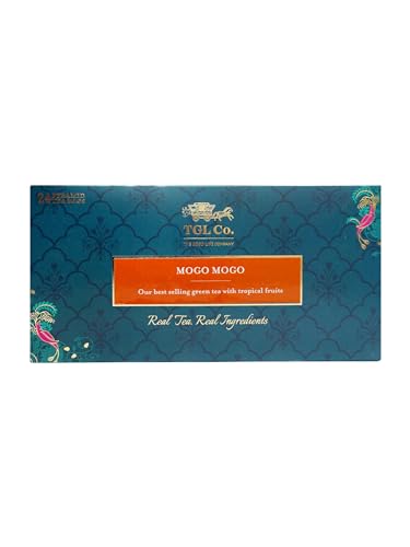 Image of TGL Co. Mogo Mogo Green Tea -24 Tea Bags|Hot & Ice Tea|Real Fruits|Richness of Flavours |Refreshing |Juicy Goodness of Green Sencha, Banana, Mango, Melon, Passion Flower Leaves, Sunflowers, Guava