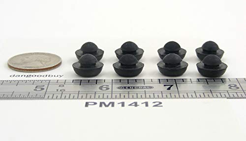 black sbr rubber push in ridged bumper - bumper diameter - 1234 bumper height - 53234 fits hole size - 1434