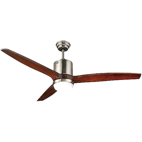 iLightingSupply THRUSH 52 inch LED Ceiling Fan - 3 Blade - Stainless Steel - Integral LED - with Remote Control Cover