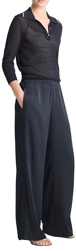 Vince Women's Mid Rise Side Strap Wide Leg Pants2