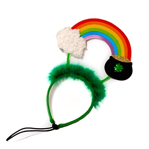 Midlee St. Patrick's Rainbow Pot of Gold Dog Headband Costume