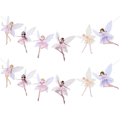 2-Piece Angel & Fairy Party Banner Set – Hanging Garland