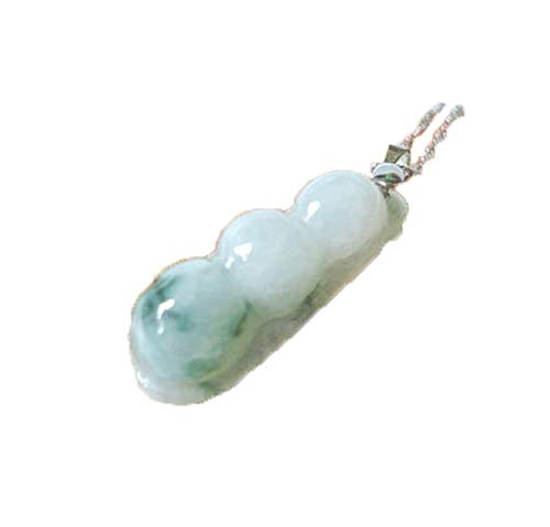 Pendentif en jade véritable et argent 925 de haute joaillerie pour femme