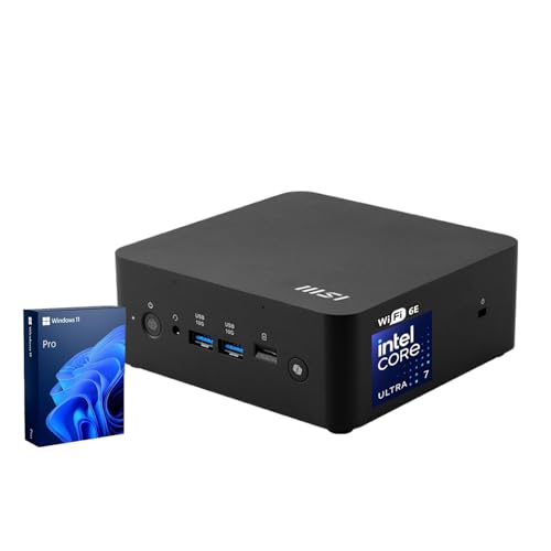 Image of msi Cubi NUC AI+ Business Mini Desktop, Intel Core Ultra 7 258V, 115 Tops AI Copilot+ PC, 32GB LPDDR5X, 2TB SSD, Fingerprint, Support 3-Display 4K, Thunderbolt 4, HDMI, Dual LAN, Wi-Fi 6E, Win 11 Pro