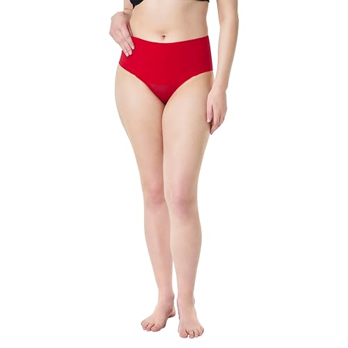 SPANXsmooth Undie-tectable Brief - Comfortable Core Control - Invisible Shapewear Underwear - No Visible Panty Lines - Spanx Red - Large