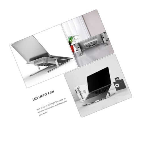 Base para portátil Kichvoe de aluminio con ventilador silencioso miniatura 2