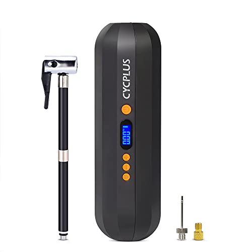 CYCPLUS Air Compressor Electric Air Pump 12 V Digital Tyre Pump Bicycle Air Pump Compressor for Bicycle, Motorcycle, Basketball, Football A4