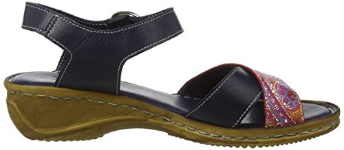 ExtraFit 614, Sandali Punta Aperta Donna, Blu Navy...