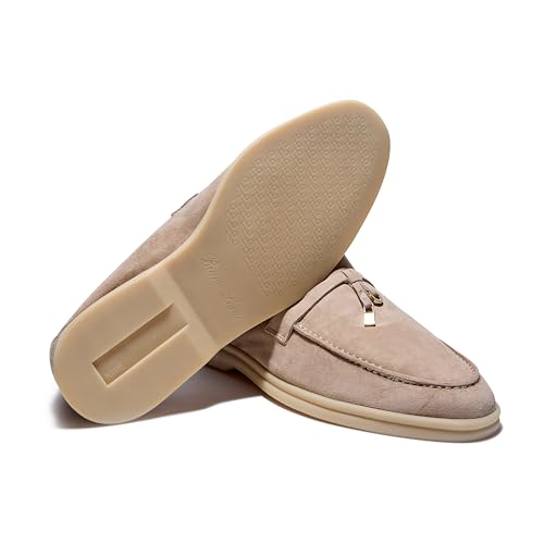 Image of Women's Summer Stroll Charms Premium Designer Suede Leather Loafers Shoes