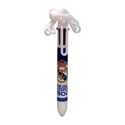 Real Madrid-BOLÍGRAFO 6 Colores Accesorios, (Multicolor) (CYP BSC-20-RM)