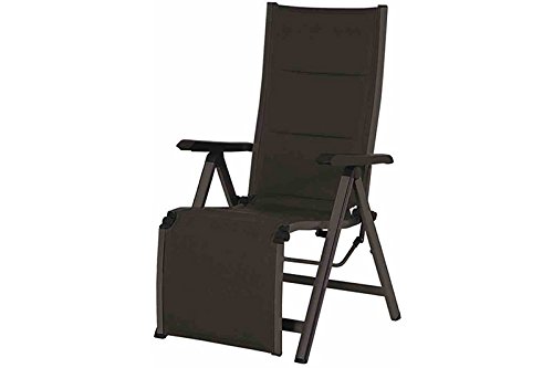 Preisvergleich Produktbild MWH Stuhl Futosa Relax, Aluminiumgestell, Textilgewebe, grau / anthrazit