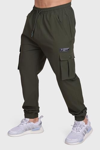 Image of FUAARK Script Regular Fit Sports and Gym Mens Cargo Joggers