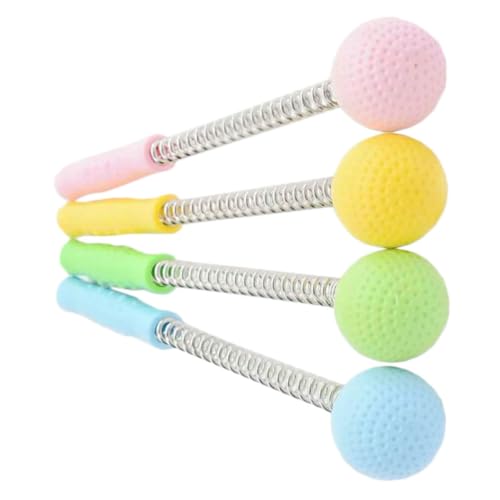 Yardenfun Martillo Masajeador de Silicona Flexible 4 Piezas Colores Variados (rosa, Azul, Verde, Amarillo) Herramienta Terapéutica Portátil para Aliviar Estrés y Masaje de Cuello y Espalda