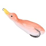 01 Señuelo de Silicona para Pato, Accesorios de Pesca Swimbait con Anzuelo Señuelo para Pato de Pesca Equipo de Pesca Equipo de Pesca portátil para Estanque de río Agua Dulce Agua Salada(Naranja)
