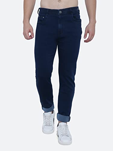 Image of Strechable Denim Regular Fit Mid Waist Light Weight Soft Feel Stretchable Denim Jeans Pant for Men
