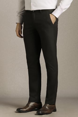 Image of Louis Philippe Men's Slim Fit Everyday Smart Wear Comfort Stretch Work Ready Solid Formal Trouser