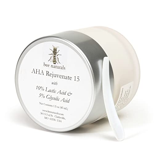 Bee Naturals AHA Face Moisturizer - 1.5 Ounces - Alpha Hydroxy Face Cream with Lactic and Glycolic Acid - Alpha Hydroxy Acid Cream for Reduced Wrinkles, Gentle Exfoliation, and Radiant Skin