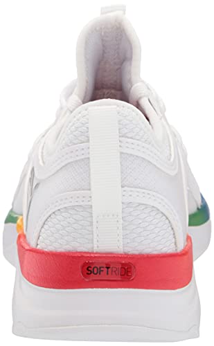 PUMA Puma SOFTRIDE Sophia Running Shoe, White-Silver-High Risk Red, 6.5 US Unisex Big Kid