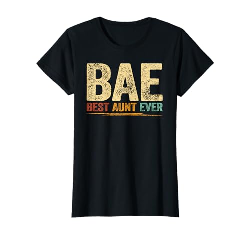 Best Aunt Ever Shirt Retro Women Aunt Tee Funny Auntie Gifts Maglietta