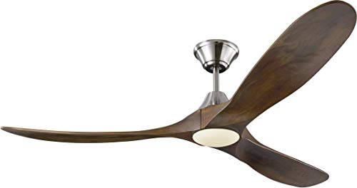 Black Friday - 70% OFF Monte Carlo 3MAVR60BSD Maverick Modern Energy Star 60" Ceiling Fan with LED Light and Hand Remote Control, 3 Balsa Wood Blades, Brushed Steel