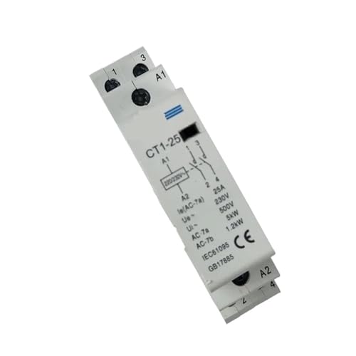 Contacteur CA domestique bipolaire 25A CT1-25 rail DIN disjoncteur commande relais tableau maison