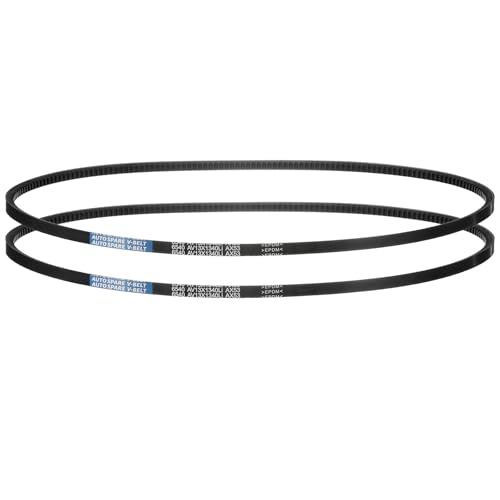 AX53 Belt, Raw Edge Cogged Industrial Rubber EPDM V-Belt, Pack of 2