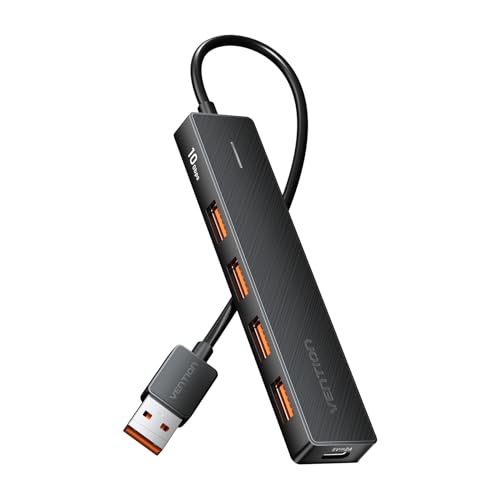 VENTION Hub USB 3.2 de 10 Gbps, hub USB com 4 portas USB A 3.2, divisor USB 3.2 geração 2, expansor USB para Chromebook Surface Pro 3, iMac PS4, laptop, Xbox Flash Drive