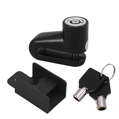 PRETYZOOM Motorcycle Disc Brake Lock Durable Theft Lock for Motorcycle Bike Security Easy to Operate High Grade Construction Black Color for Scooters Motorbikes