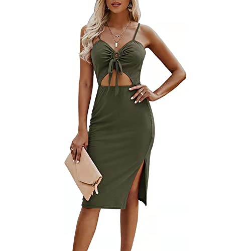 SWKOMB Womens Dress Hollow Out Sexy Dress Club Party womens sexy hollow air quality suspender dress women - S