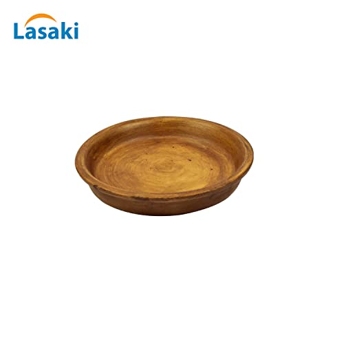 Image of Lasaki Round Ceramic Trays (Plates Saucers) for Pots, planters, Flower, Succulent(Set of 2,Antique 1,3.5 inch) R3.5(Plants not Included)