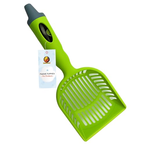 Image of Foodie Puppies Durable Cat Litter /Poop Scooper - (Color May Vary) | Easy to Scoop, Comfortable Grip Handle | Scoop Cum Shovel Suitable for Cats, and Kittens (Scooper with Poop Bag)