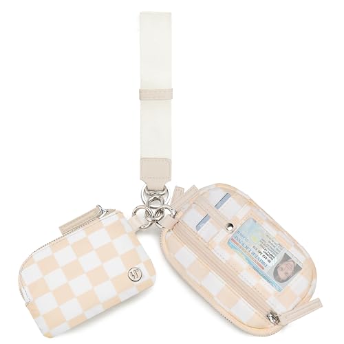 Image of Wallet Wristlet for Women, RFID Wallet Keychain with Dual Pocket | Nylon Wristlet Wallet with Coin Purse, ID Window, Card Holder and Small Wallet Design
