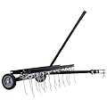 40Inch Tow Behind Dethatcher, with 20 Spring Steel Tines,Lawn Sweeper Garden Grass Tractor Rake Removes Thatch from Large Lawns, Riding Lawn Mower Attachments for Outdoor Yard Tools Lawn Care