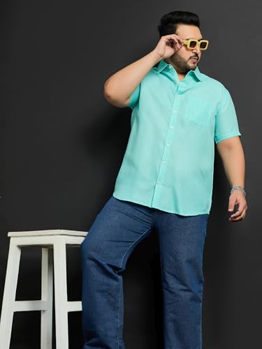 Image of Bigbanana Plus Size Men's Regular Fit Solid Shirt