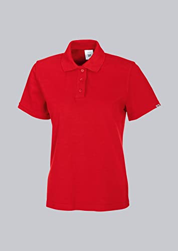 Polo de manga corta para mujer rojo talla 2XL con cuello polo de botones mezcla tela