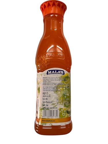 Mala's Mala Orange Crush Fruit Drink - 1 Litre Bottle, 1000 G, No Preservatives