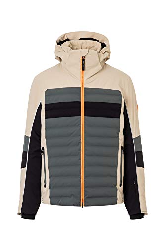 Bogner Sport Mens Zurab-T Colorblock-Beige-Grau, Herren Jacke, Größe 50 -...