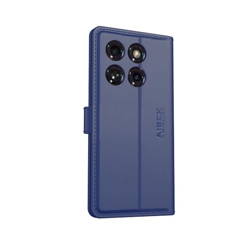 Image of AIBEX Compatible for Motorola Edge 60 Stylus 5G Flip Cover Leather Finish with Magnatic Closure | Inside TPU with Card Pockets | Wallet Stand | Complete Protection Flip Case -Blue