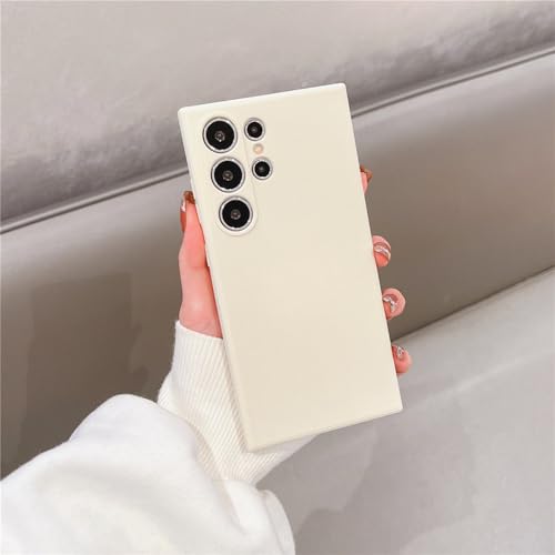 Coque en silicone liquide pour Samsung S22 Plus et S23 FE au design carré épuré