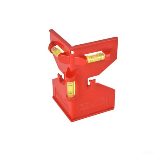 Sumsoctober Winkelmesser mit 3 Ebenen für horizontale und vertikale Rohrausrichtung, 12,4 x 7,3 x 10,5 cm, Kunststoff-Winkelmesser für Zaunpfosten und Bauarbeiten (gelb)