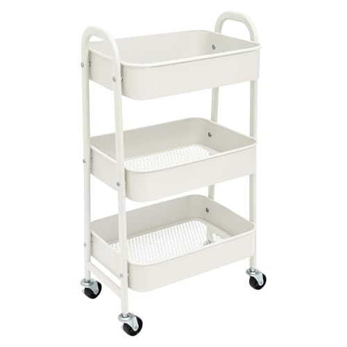 Mi Ko Mi Ka Estantería Metálica Modular de Almacenaje: Organización Versátil para Espacios Amplios y Compacto, 40x 30 x 70cm - 10Kg por Balda (Blanco sin Asa)