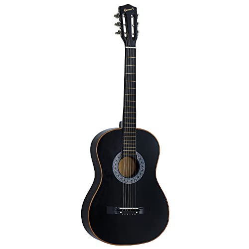 Violão Queen’s Acústico Clássico de 6 Cordas de Nylon em Madeira Natural Preto